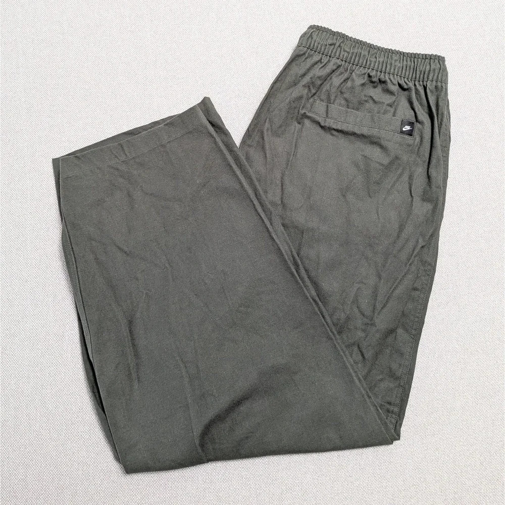 Nike Pants Men's XL Olive Green Oversized Fit Drawstring Baggy Streetwear Skate